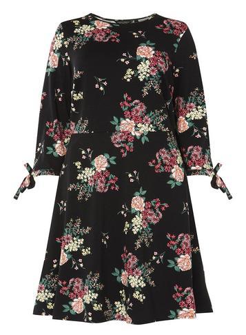 Dorothy Perkins *dp Curve Multi Coloured Floral Print Jersey Skater Dress