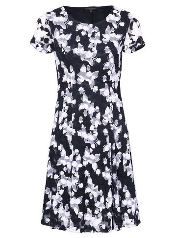 Dorothy Perkins *izabel London Navy Floral Fit And Flare Dress