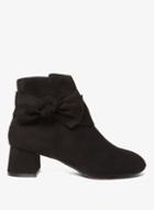 Dorothy Perkins Wide Fit Black 'alba' Bow Boots