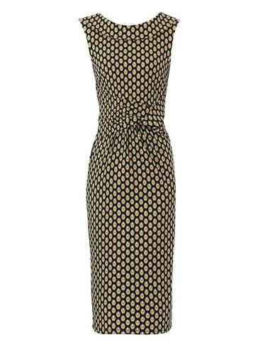 *jolie Moi Yellow Fold Collar Dress