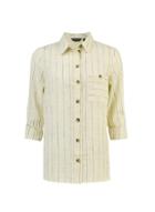 Dorothy Perkins Yellow Striped Slub Shirt