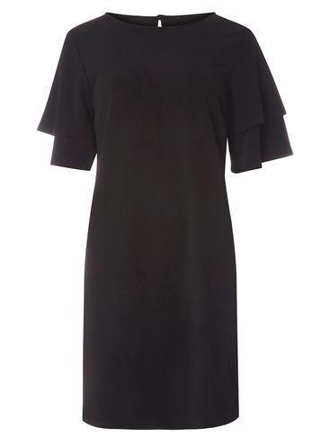 Dorothy Perkins Black Double Ruffle Shift Dress