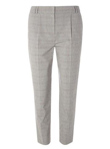 Dorothy Perkins Black And White Check Ankle Grazer Trousers