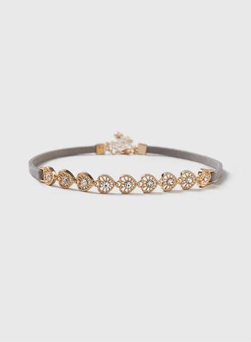 Dorothy Perkins Rhinestone Heart Choker