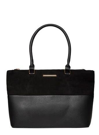 Dorothy Perkins Black Double Zip Tote Bag