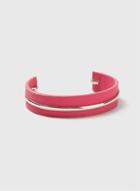 Dorothy Perkins Coral Leather Bangle