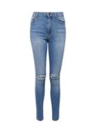 Dorothy Perkins Blue Light Wash Ripped Alex Jeans