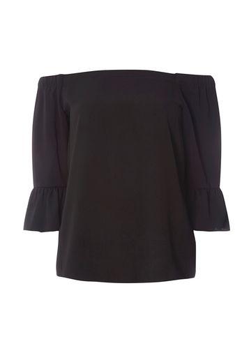 Dorothy Perkins Black Frill Bardot Top