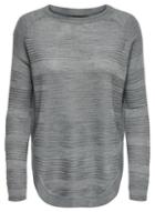 *only Grey Ribbed Knitted Top