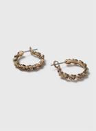 Dorothy Perkins Carved Flower Hoop Earrings