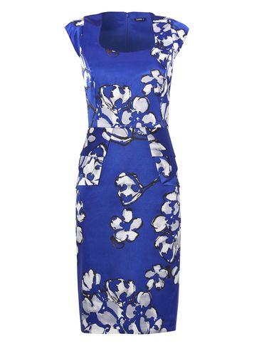 Dorothy Perkins *roman Originals Blue Peplum Shift Dress