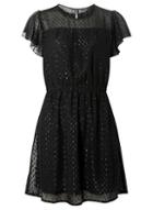 Dorothy Perkins *only Black Mesh Woven Short Skater Dress