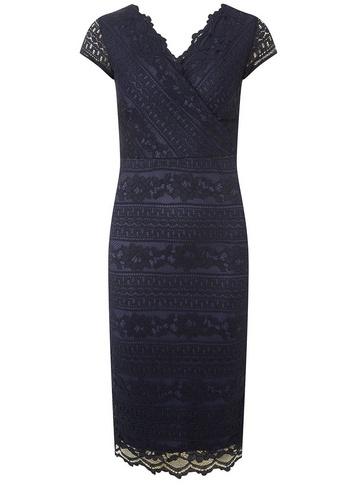 Dorothy Perkins *scarlett B Navy 'frank' Lace Bodycon Dress