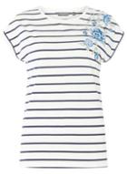 Dorothy Perkins *tall Navy Striped Embroider T-shirt