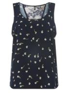 Dorothy Perkins *only Navy Ditsy Lace Shell Top