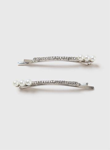 Dorothy Perkins 2 Pack Silver Crystal Hair Clips