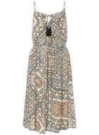 Dorothy Perkins *dp Beach Ivory Tile Print Midi Dress