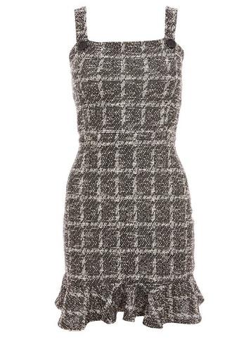 *quiz Black Frill Hem Pinafore Dress