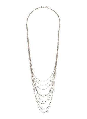 Dorothy Perkins Silver Metal Multirow Necklace