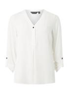 Dorothy Perkins Ivory Silky Roll Sleeve Shirt