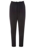 Dorothy Perkins Black Tie High Waisted Trousers