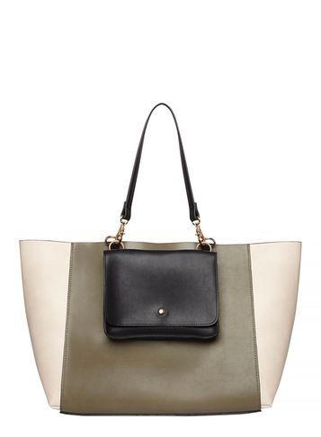Dorothy Perkins Khaki Pocket Front Shopper Bag