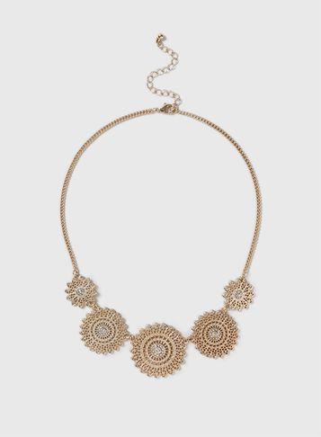 Dorothy Perkins Filigree Flower Necklace