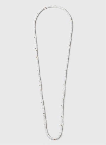 Dorothy Perkins White Seedbead Rope Necklace