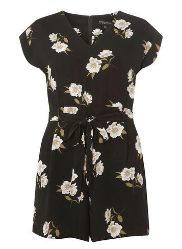 Dorothy Perkins Black Daisy Print Playsuit