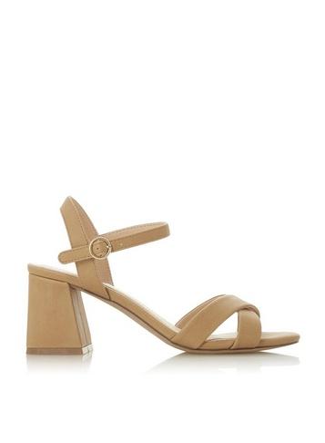 *head Over Heels By Dune Nude Moni Mid Heel Sandals