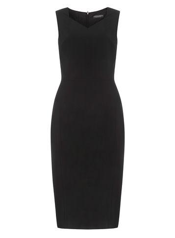 Dorothy Perkins *tall Black Fold Neck Pencil Dress