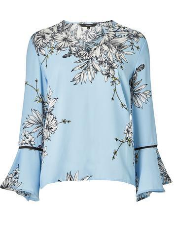 Dorothy Perkins *vero Moda Pale Blue V-neck Top