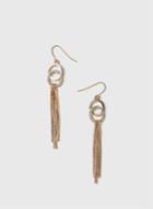 Dorothy Perkins Gold Circle And Chain Drop Earrings