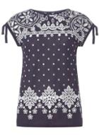 Dorothy Perkins Navy Printed T-shirt