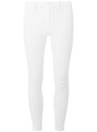 Dorothy Perkins White 'darcy' Knee Ripped Ankle Grazer Jeans