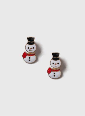 Dorothy Perkins Snowman Front And Back Earrings