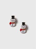 Dorothy Perkins Snowman Front And Back Earrings