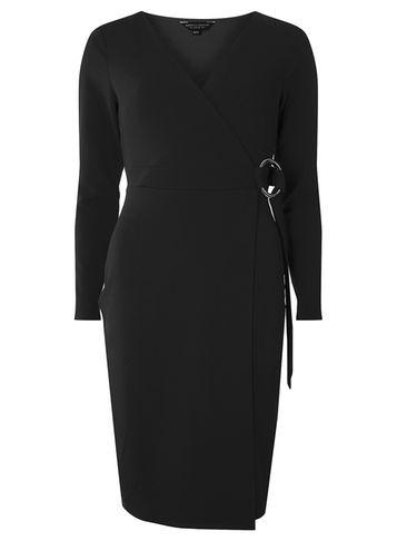 Dorothy Perkins Black O-ring Wrap Dress