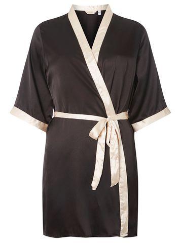 Dorothy Perkins Contrast Trim Satin Dressing Gown