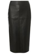 Dorothy Perkins *tall Black Faux-leather Midi Skirt
