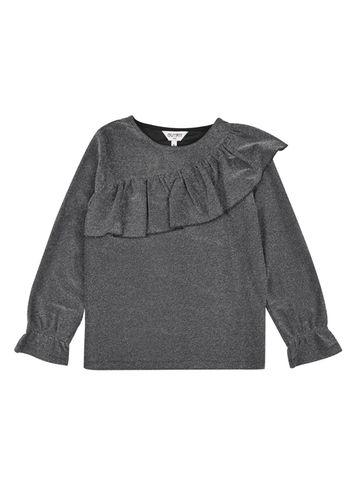 Dorothy Perkins *girls Silver Frill Yoke Top