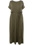 Dorothy Perkins Dp Curve Khaki Jersey Maxi Dress