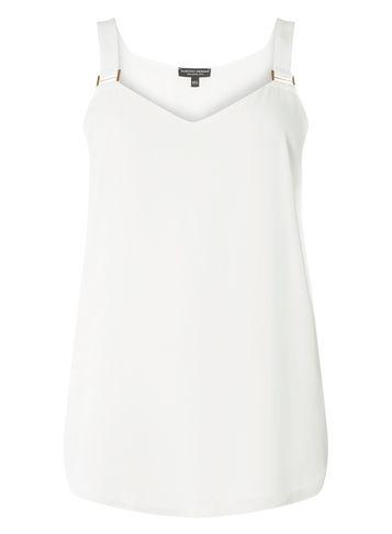 Dorothy Perkins Dp Curve Ivory Metal Tab Camisole Top