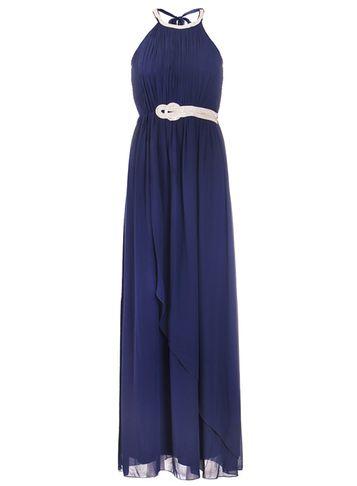 Dorothy Perkins *quiz Diamante Neck Maxi Dress
