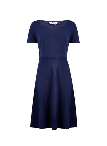 Dorothy Perkins *tall Navy Sweetheart Fit And Flare Dress