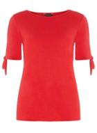 Dorothy Perkins Red Tie Sleeve T-shirt