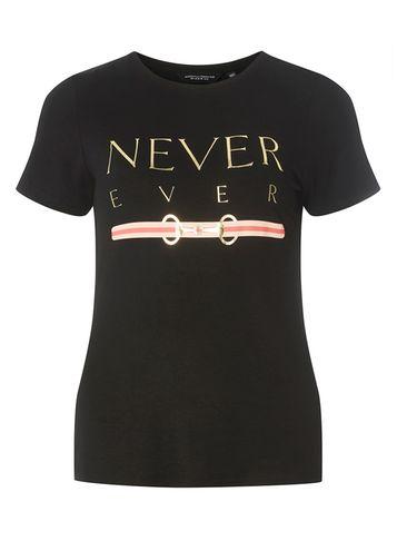 Dorothy Perkins Black Slogan T-shirt