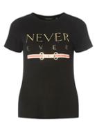Dorothy Perkins Black Slogan T-shirt