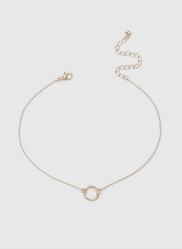 Dorothy Perkins Gold Ring Choker Necklace