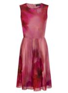 Dorothy Perkins *little Mistress Pink Floral Midi Pleat Skater Dress